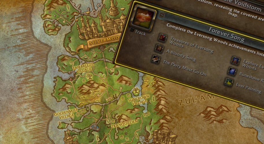 Forever Song: Eversong Woods Zone Achievement Guide